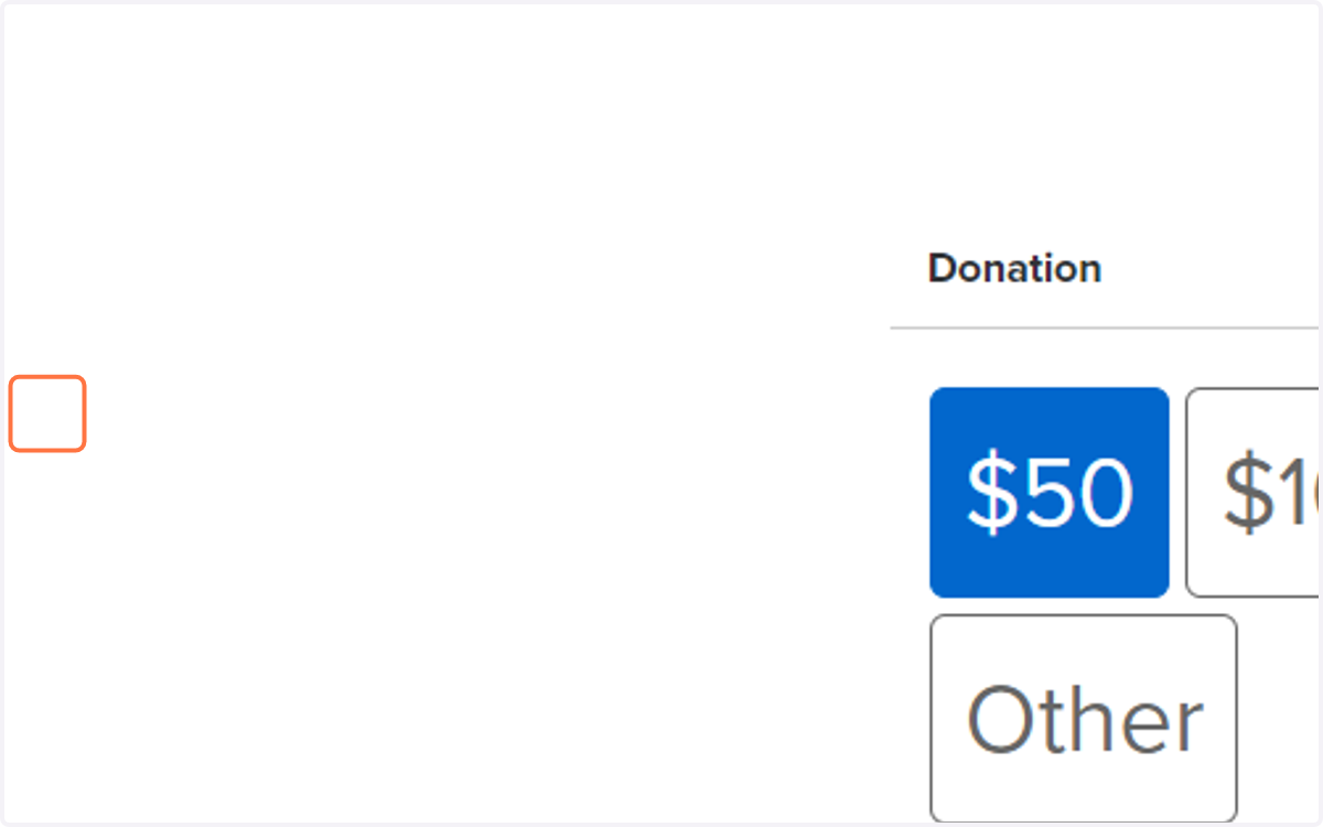 Select or enter the amount you would like to donate