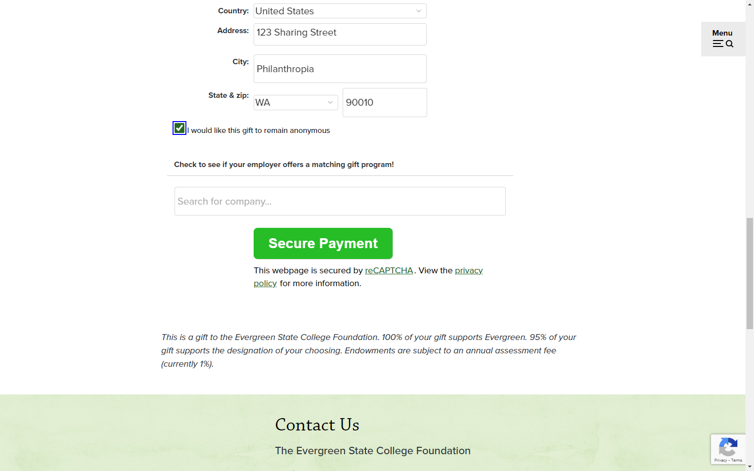 Click on Secure Payment