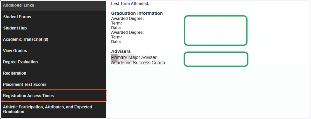 Registration Access Times