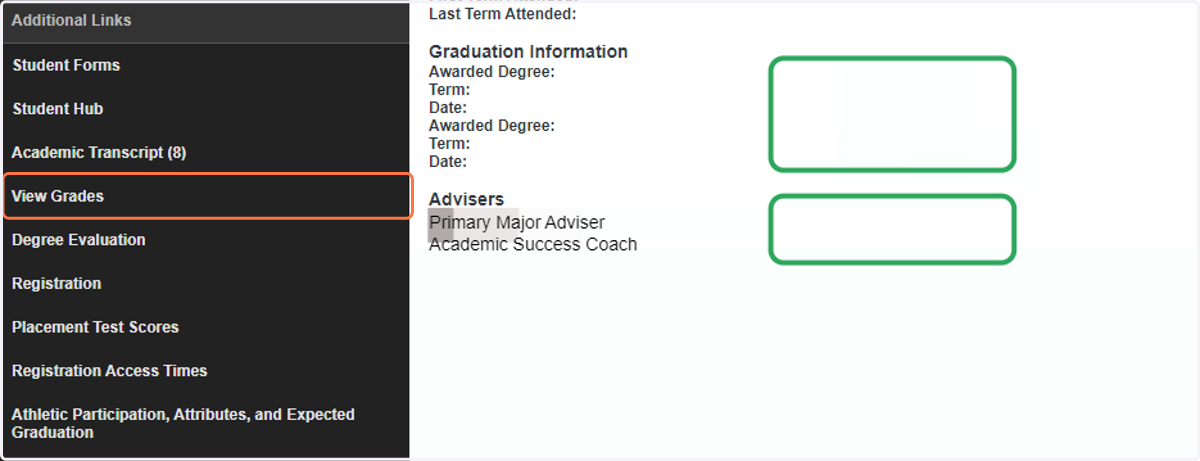 Click on View Grades