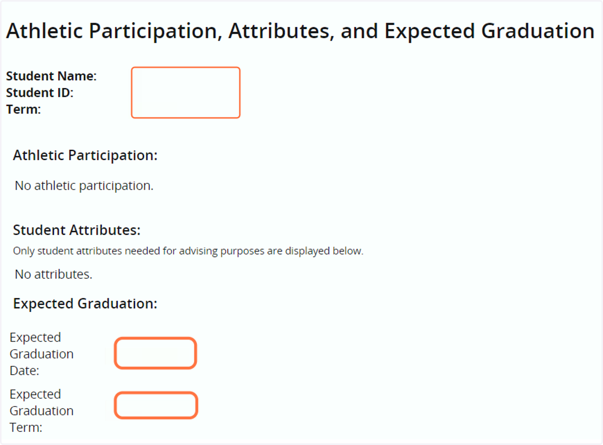 View Athletic Participation, Attributes, and Expected Graduation
