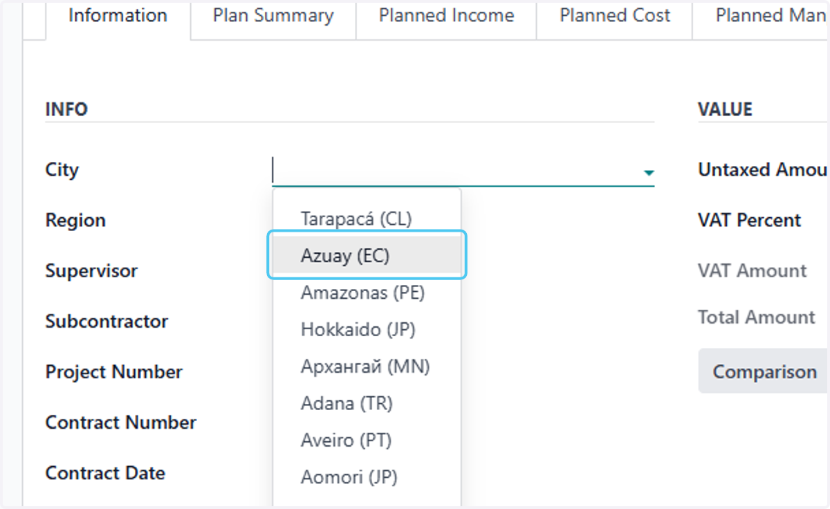 choose the project City