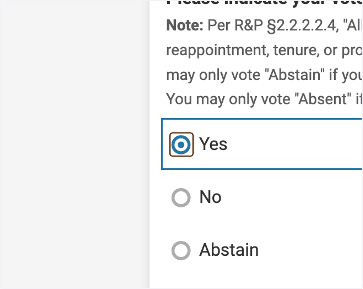 Indicate your vote
