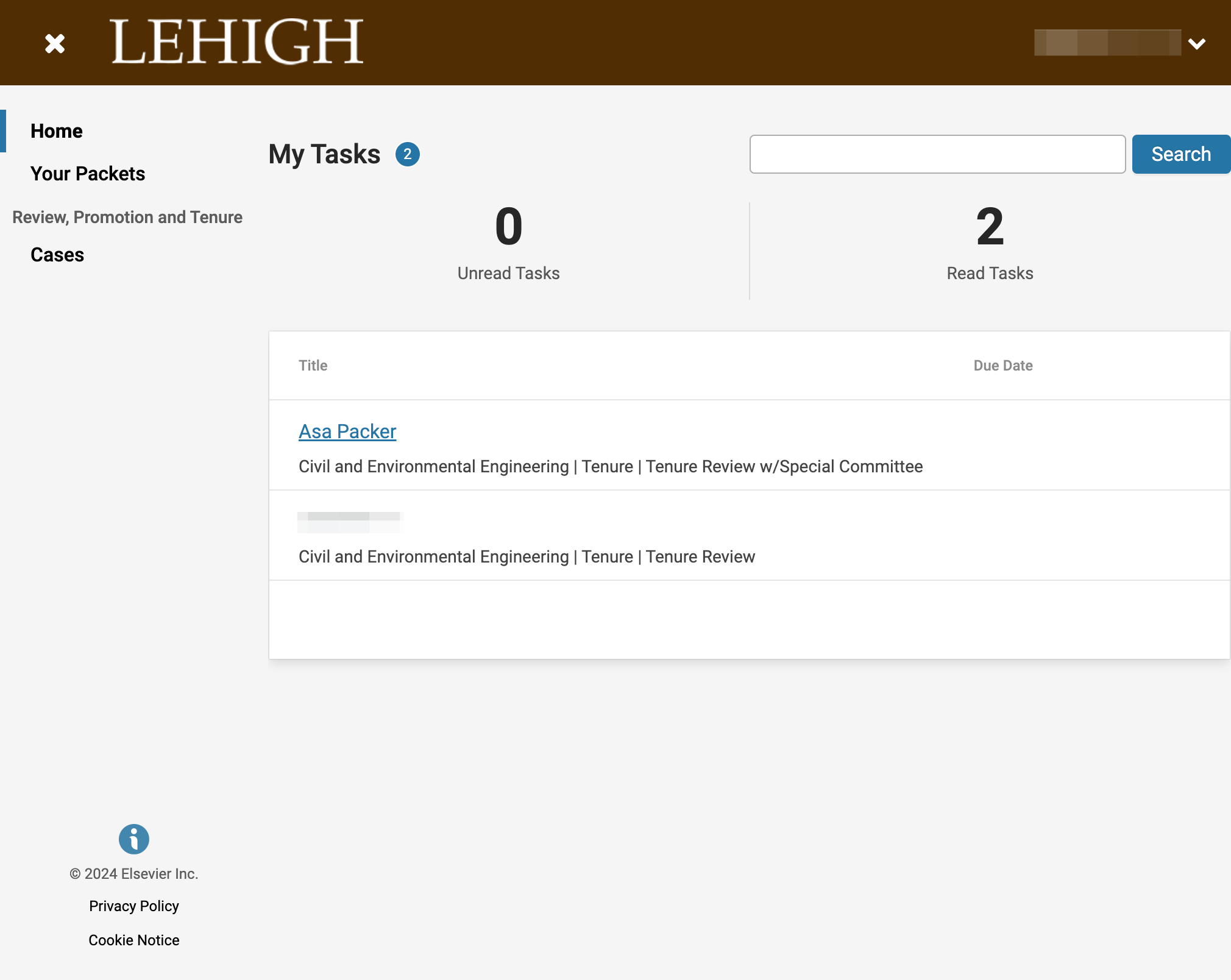 Click on the candidate's name