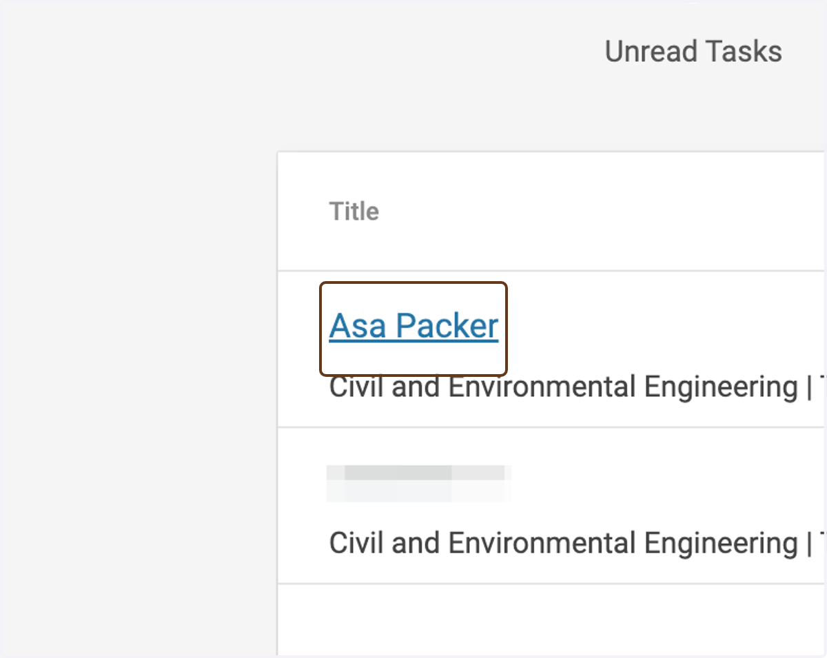 Click on the candidate's name