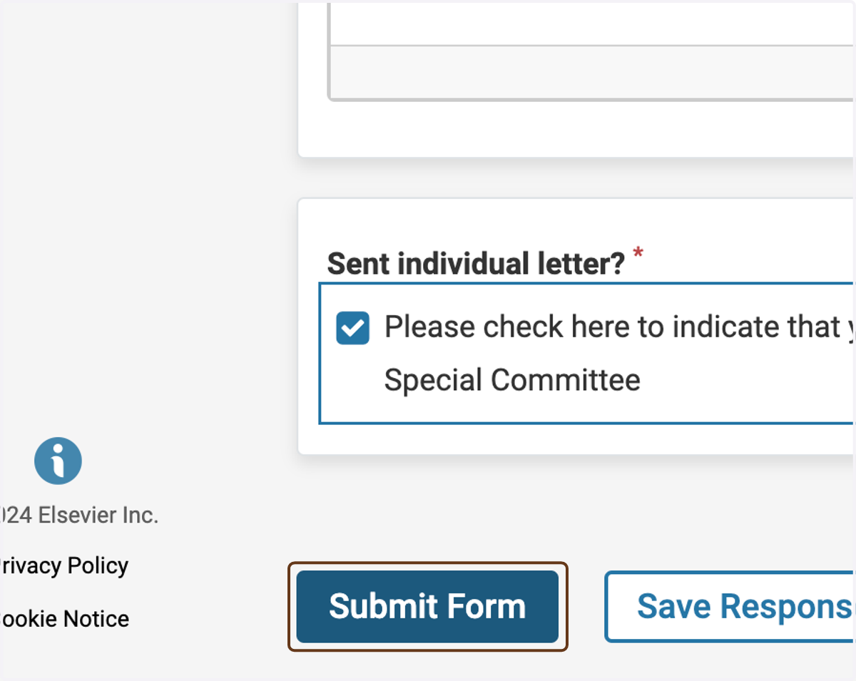 Click on Submit Form
