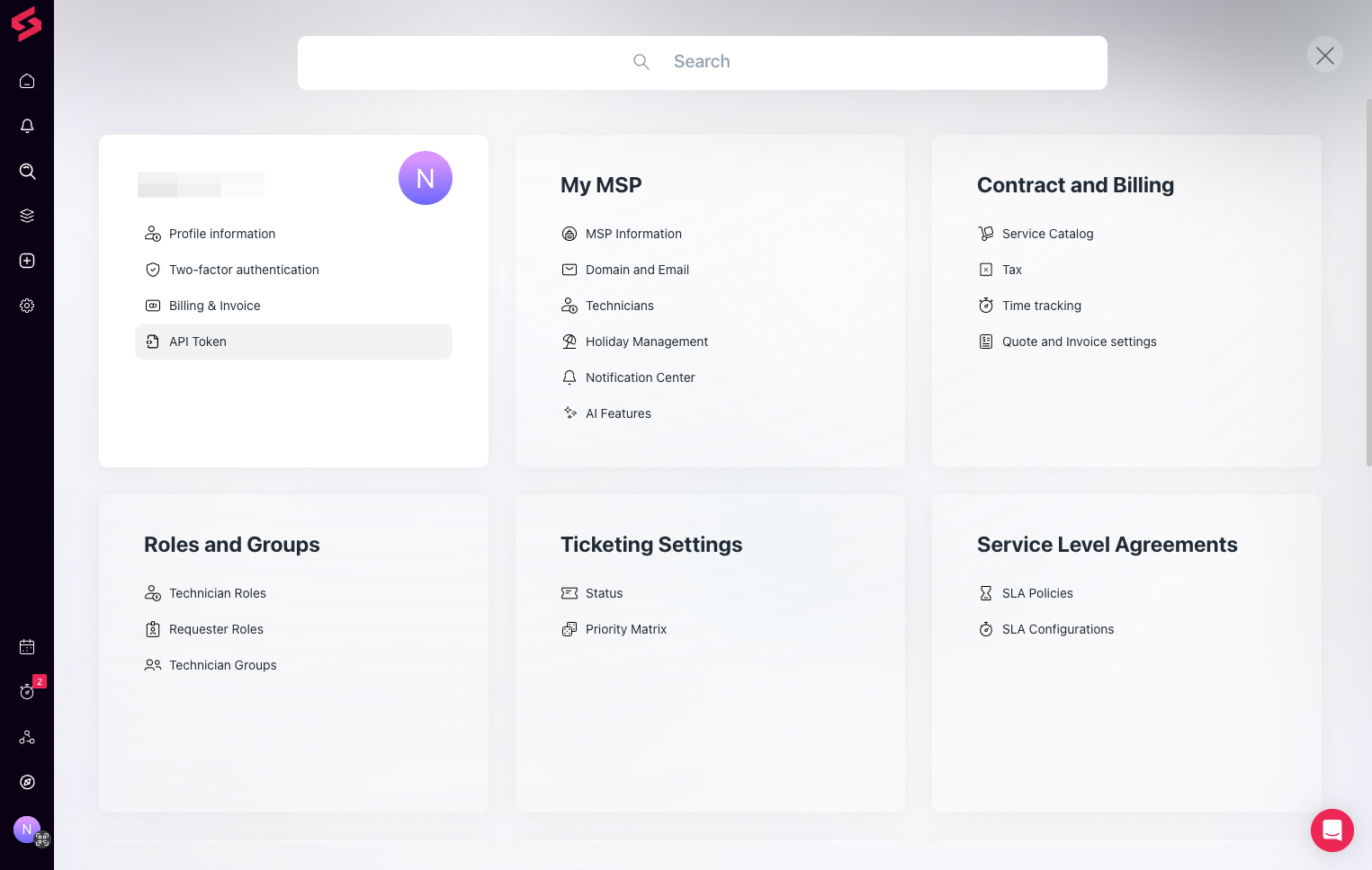 Click on API Token