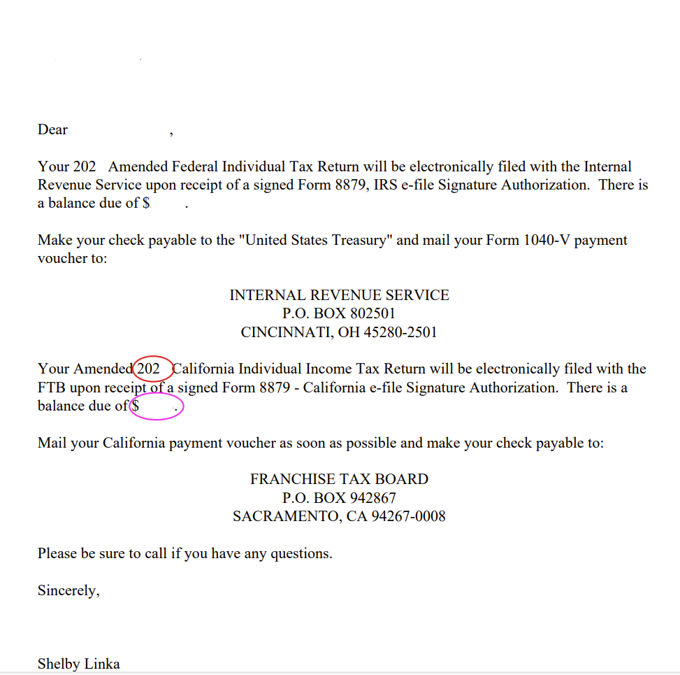 Look at your Tax Letter