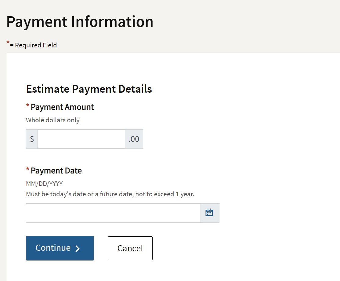 Enter Payment Amount