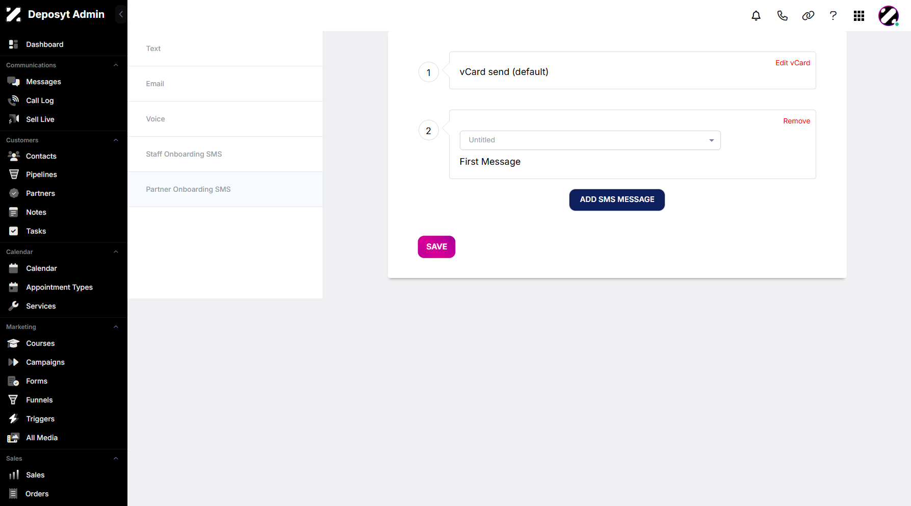Step 11: Click Save once you have finished setting up.