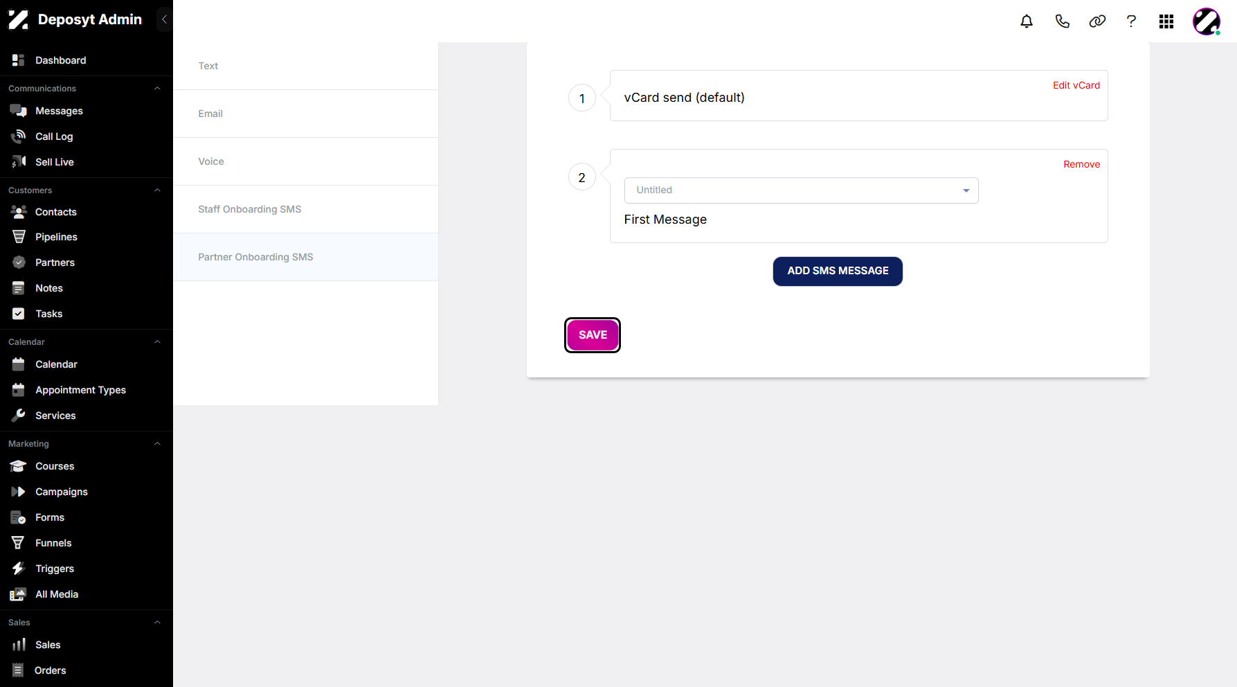 Step 11: Click Save once you have finished setting up.