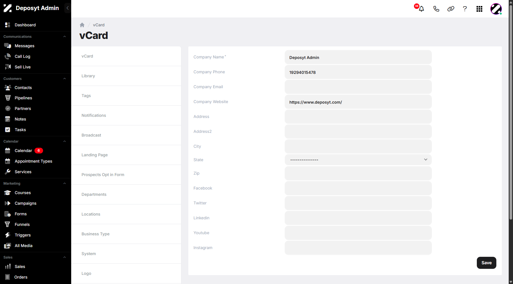 Step 8:You will then be prompted to fill in the data fields. Once all is set, click Save to apply the changes.