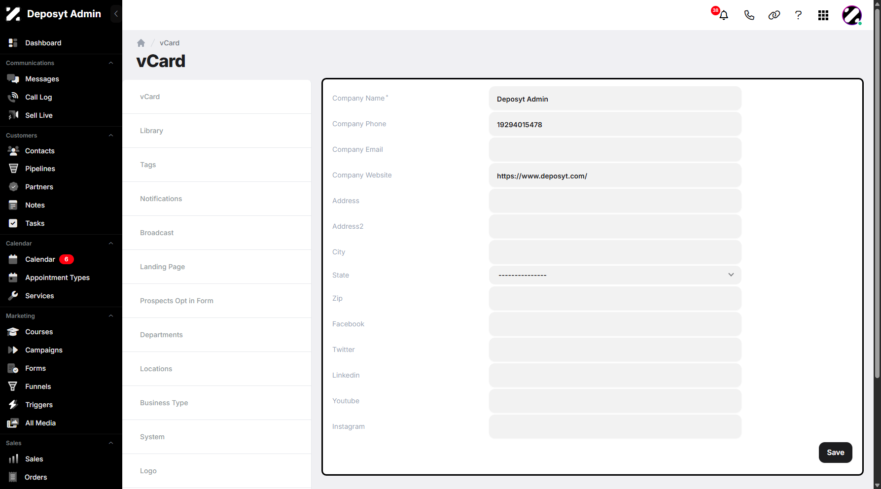 Step 8:You will then be prompted to fill in the data fields. Once all is set, click Save to apply the changes.
