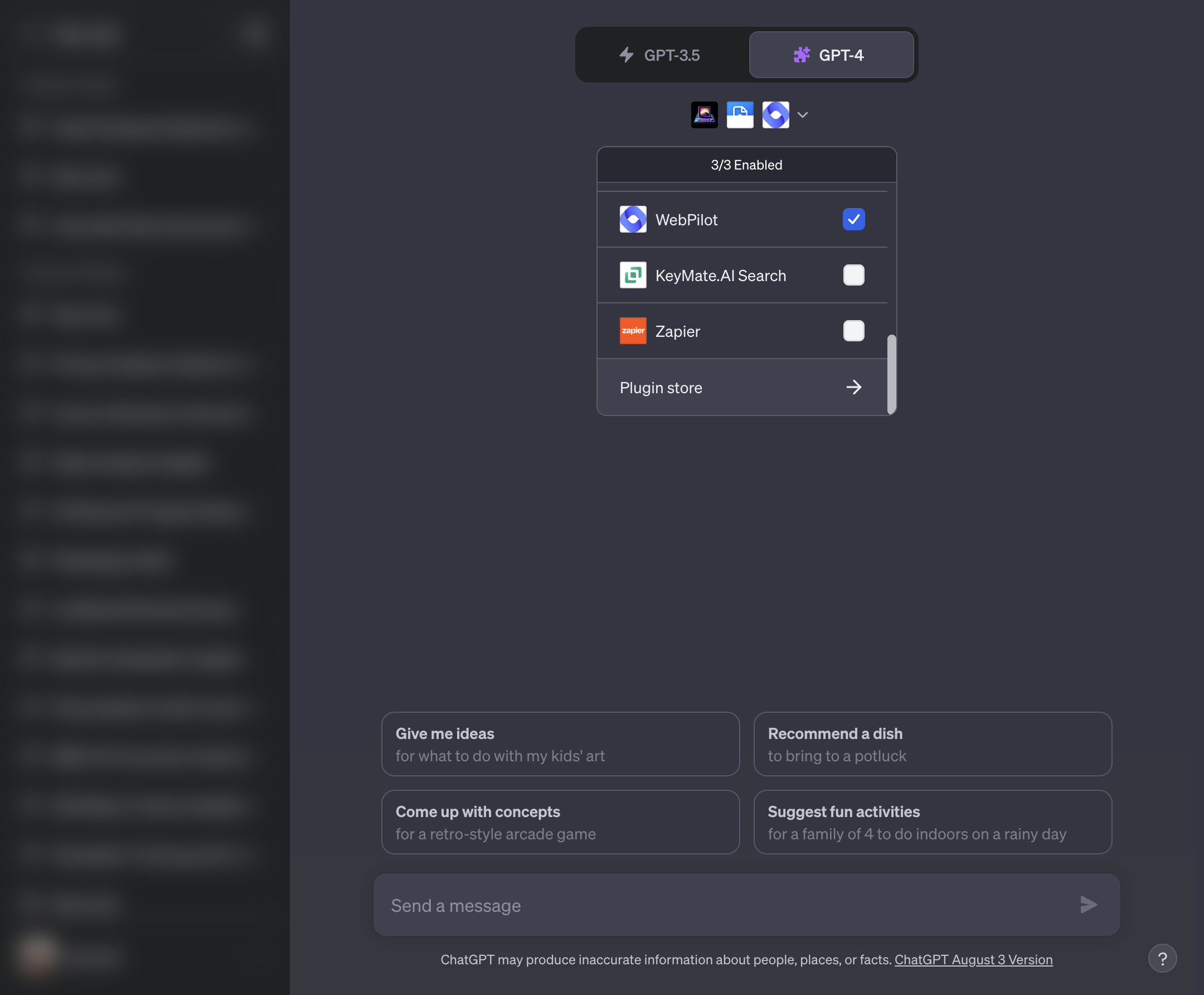 Click on Plugin store