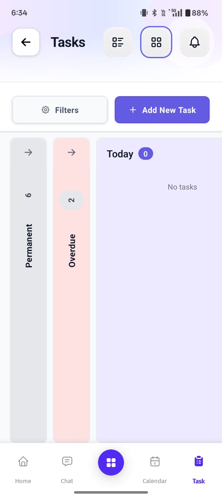 This is the Kanban view for tasks, designed to help users visually organize and manage workflows based on task status.
