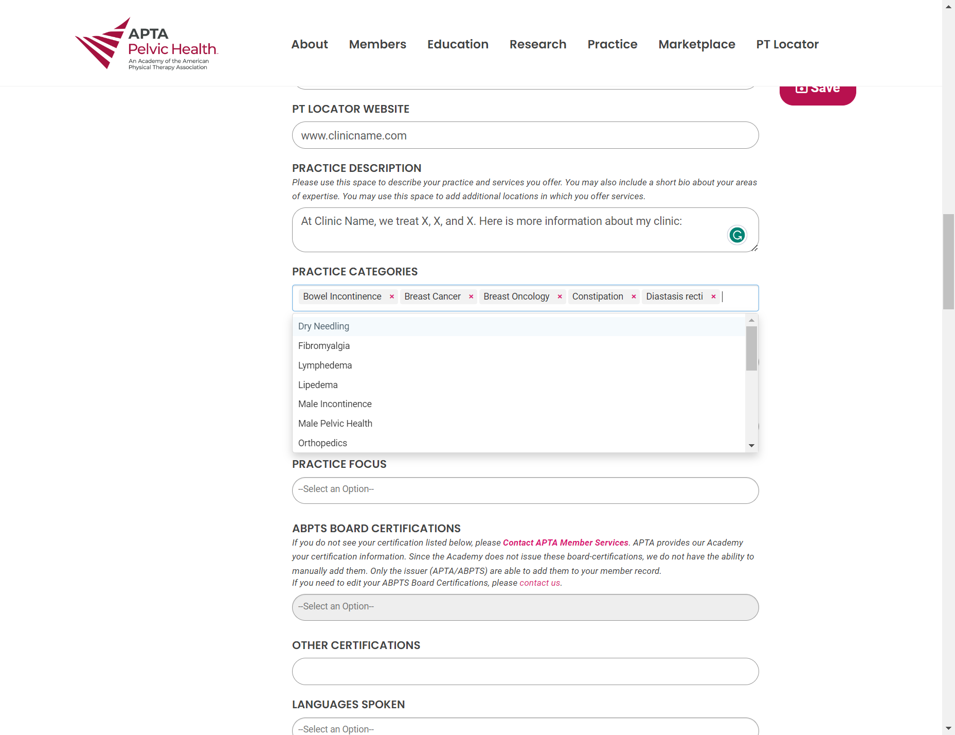 Select all applicable sub-specialties