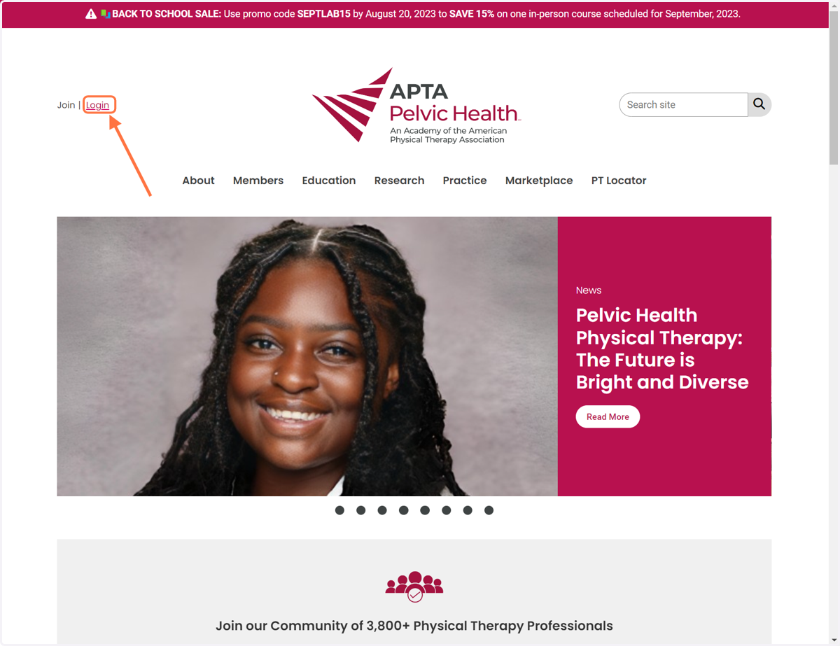 Click on Login
