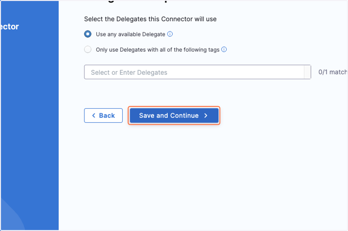 Click on Save and Continue