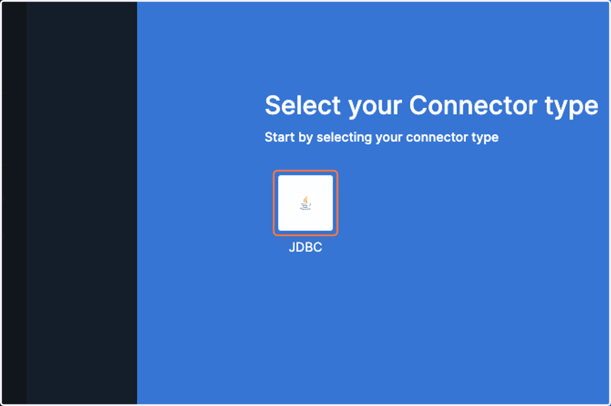 Click on JDBC