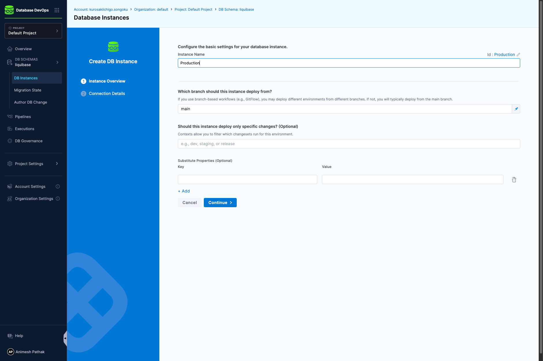 Name of DB Instance