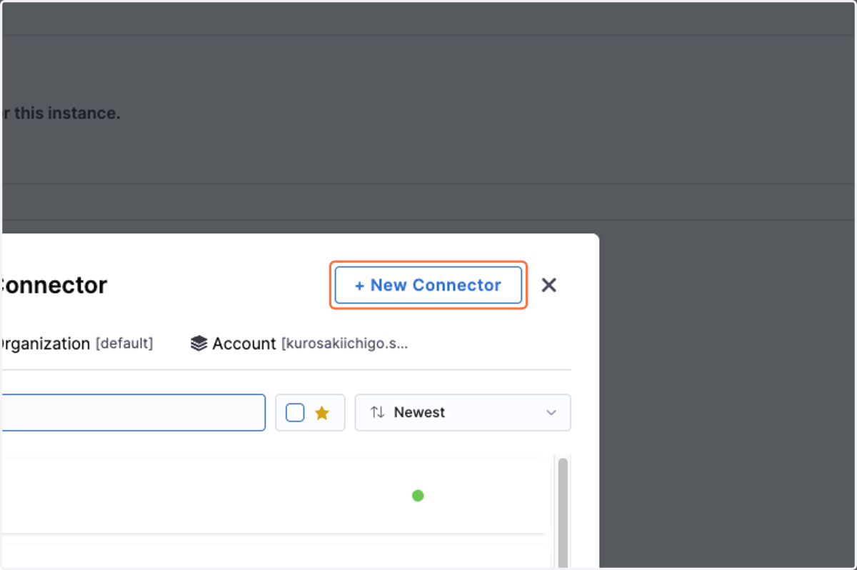 Click on + New Connector
