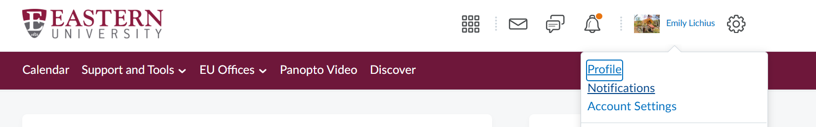Click on Notifications