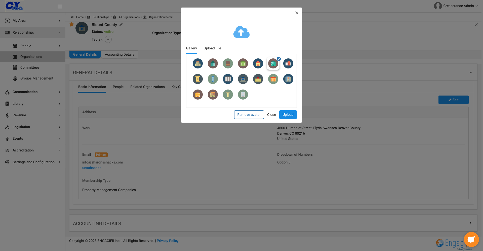 Click on Upload when finished