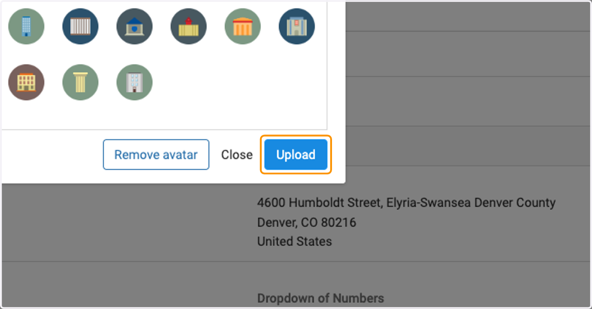 Click on Upload when finished