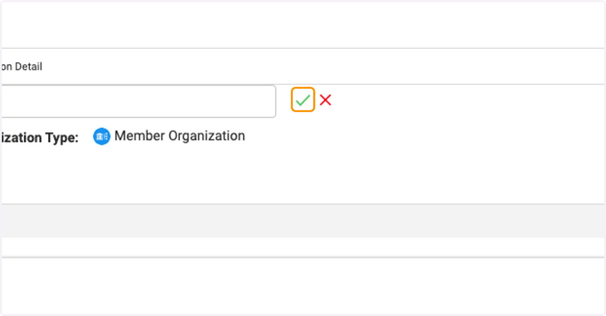 Click on the checkmark when finished