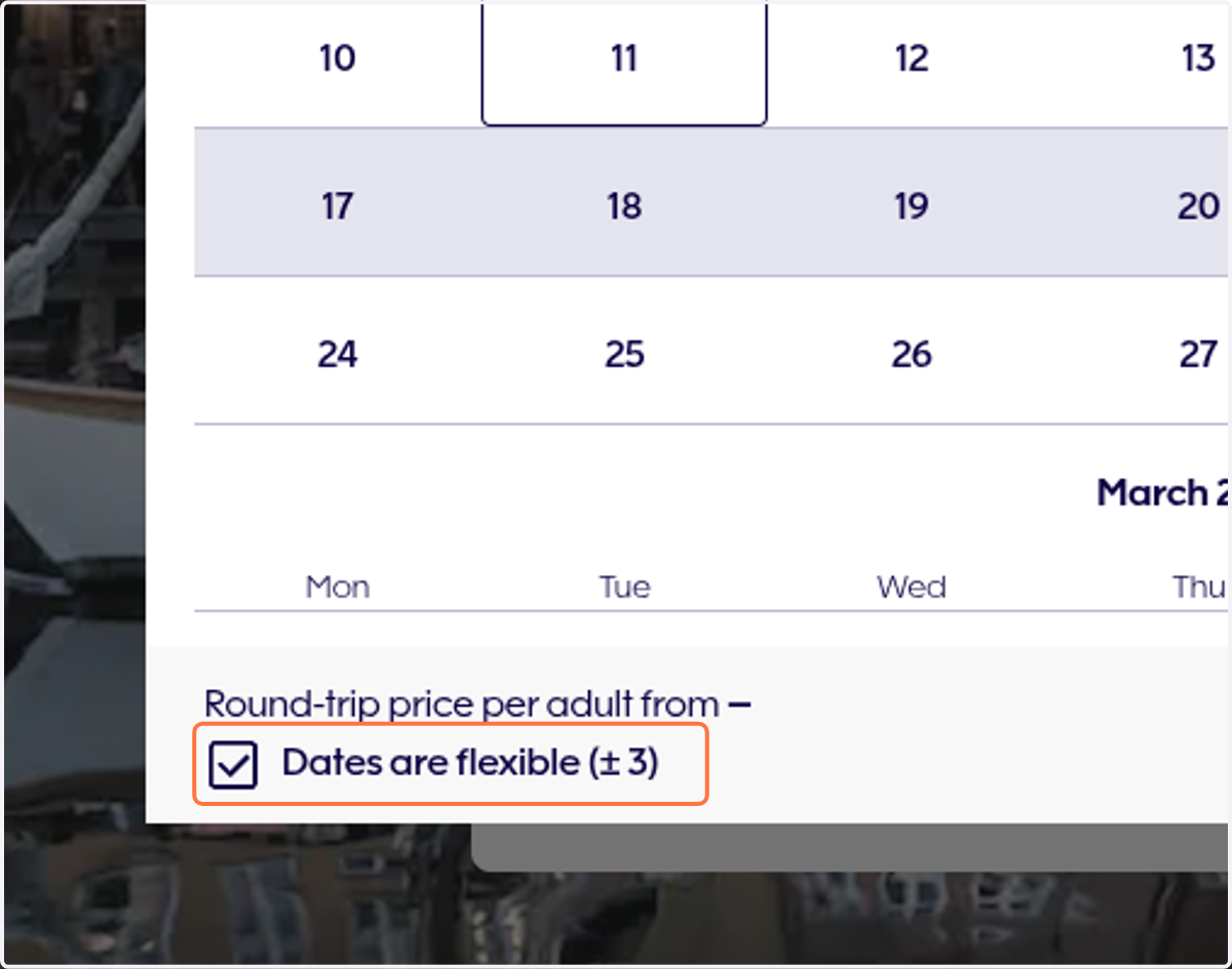 Uncheck Dates are flexible (± 3)