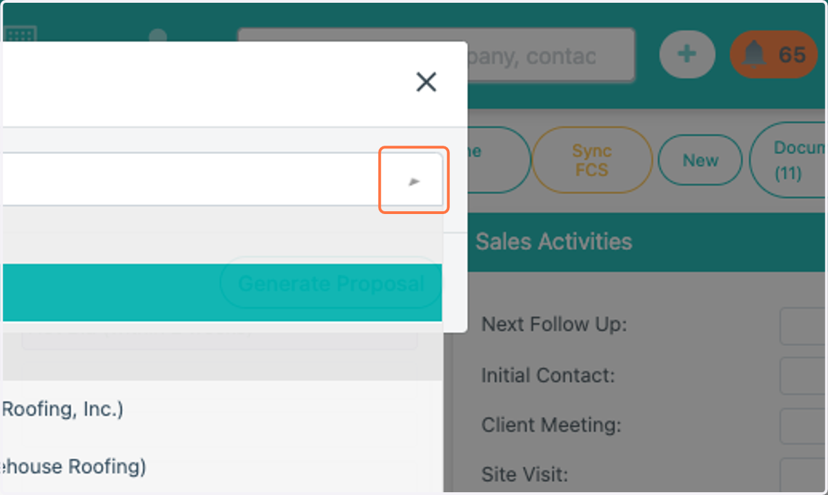 Click on Generate Proposal…