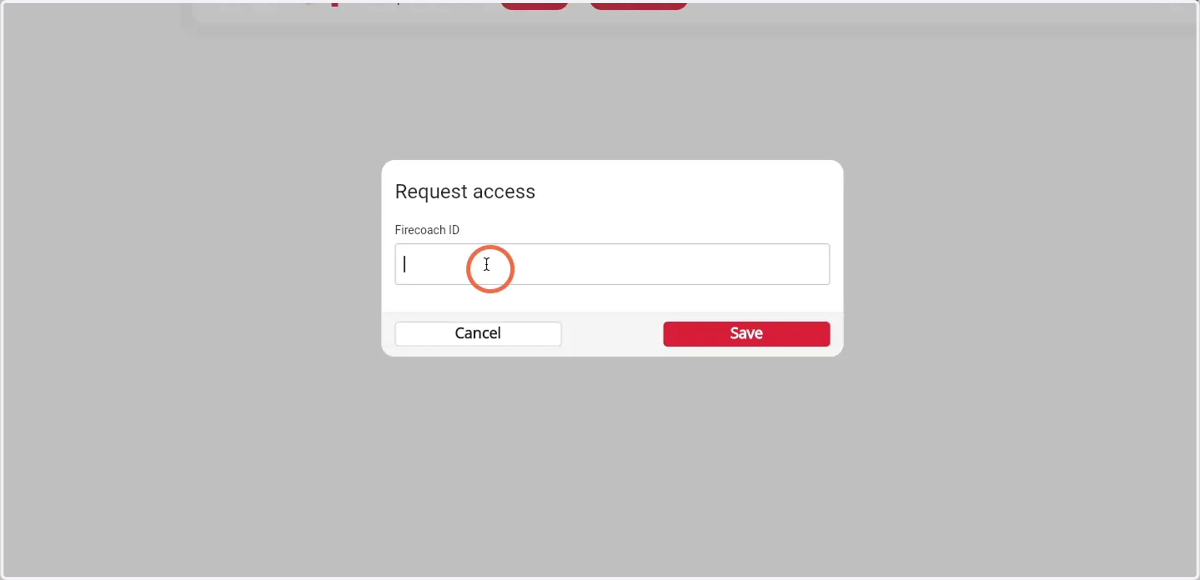 Enter the Firecoach ID