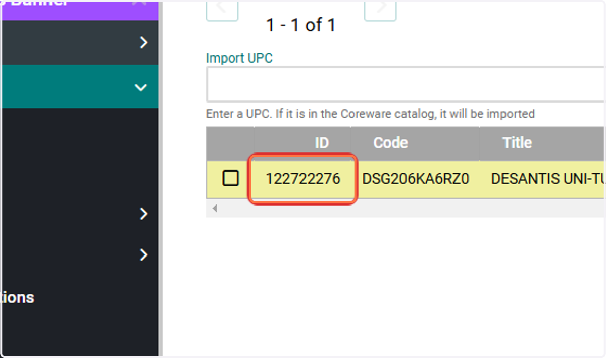 Search and Select Your Test Product