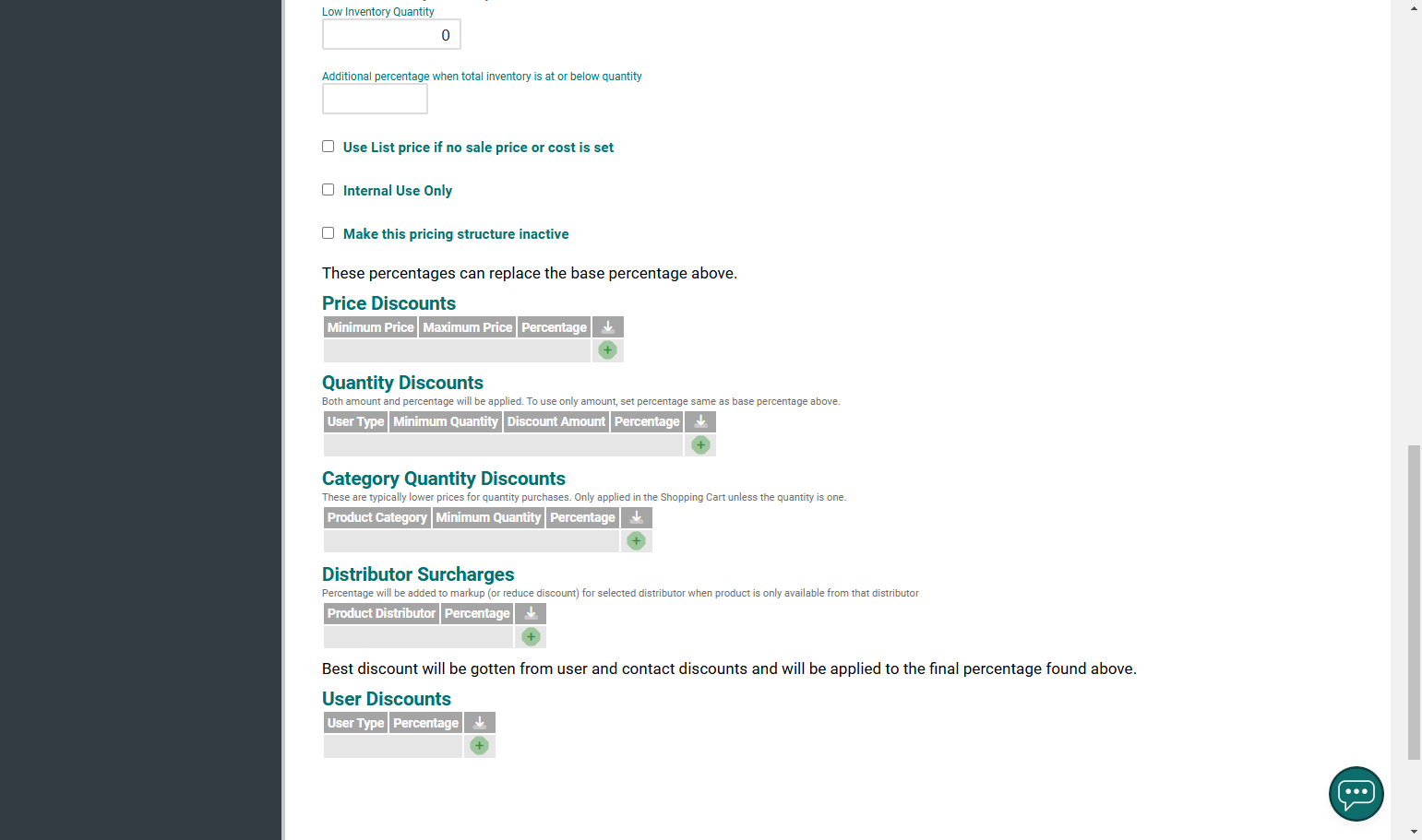 Additional Options
