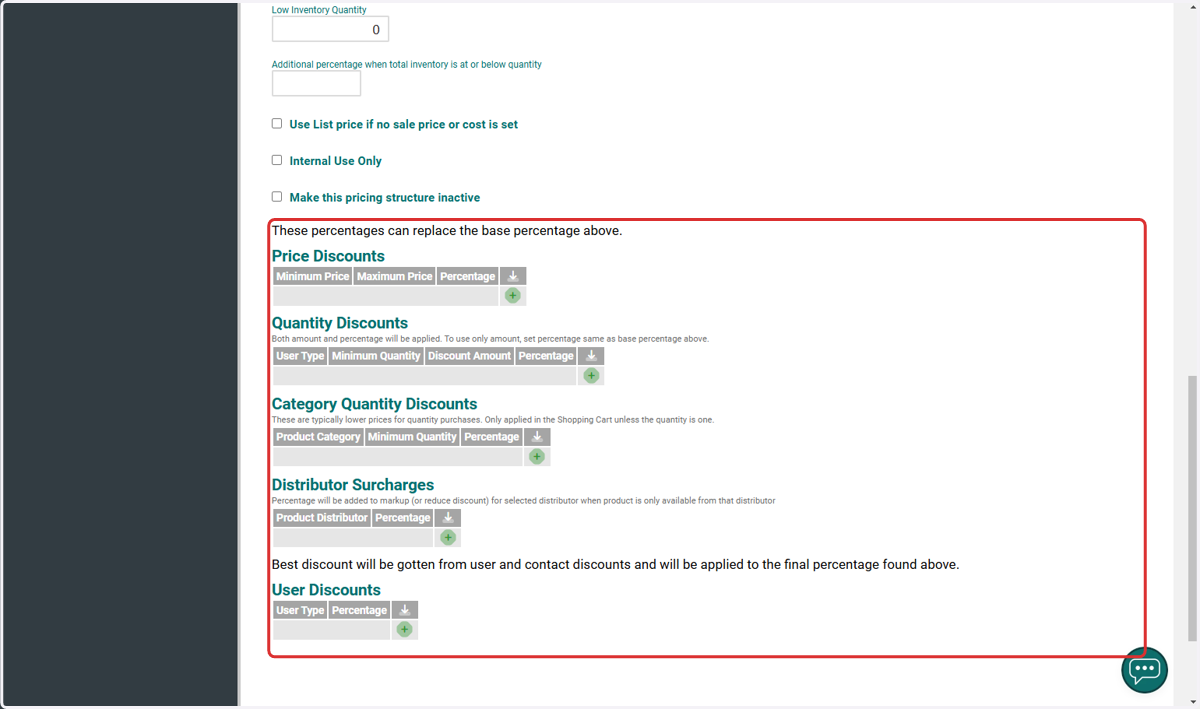 Additional Options