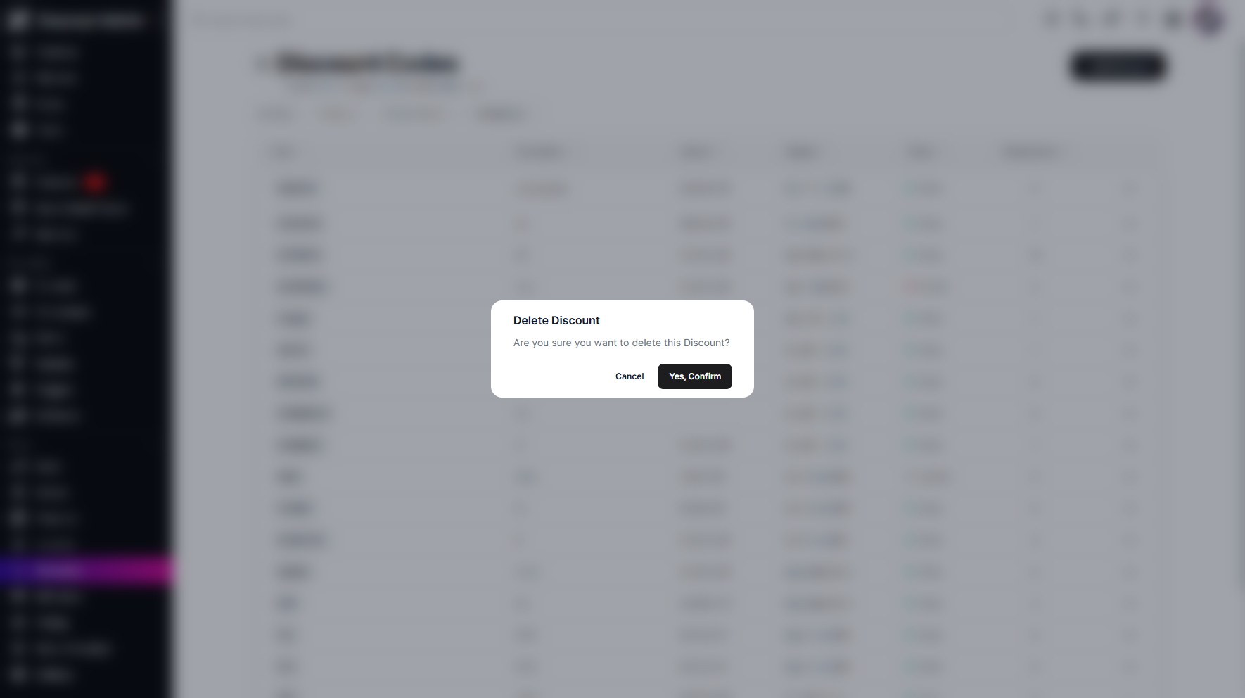 Step 5: A pop-up window will appear, where you can cancel the action or proceed by clicking the “Yes, Confirm” button.