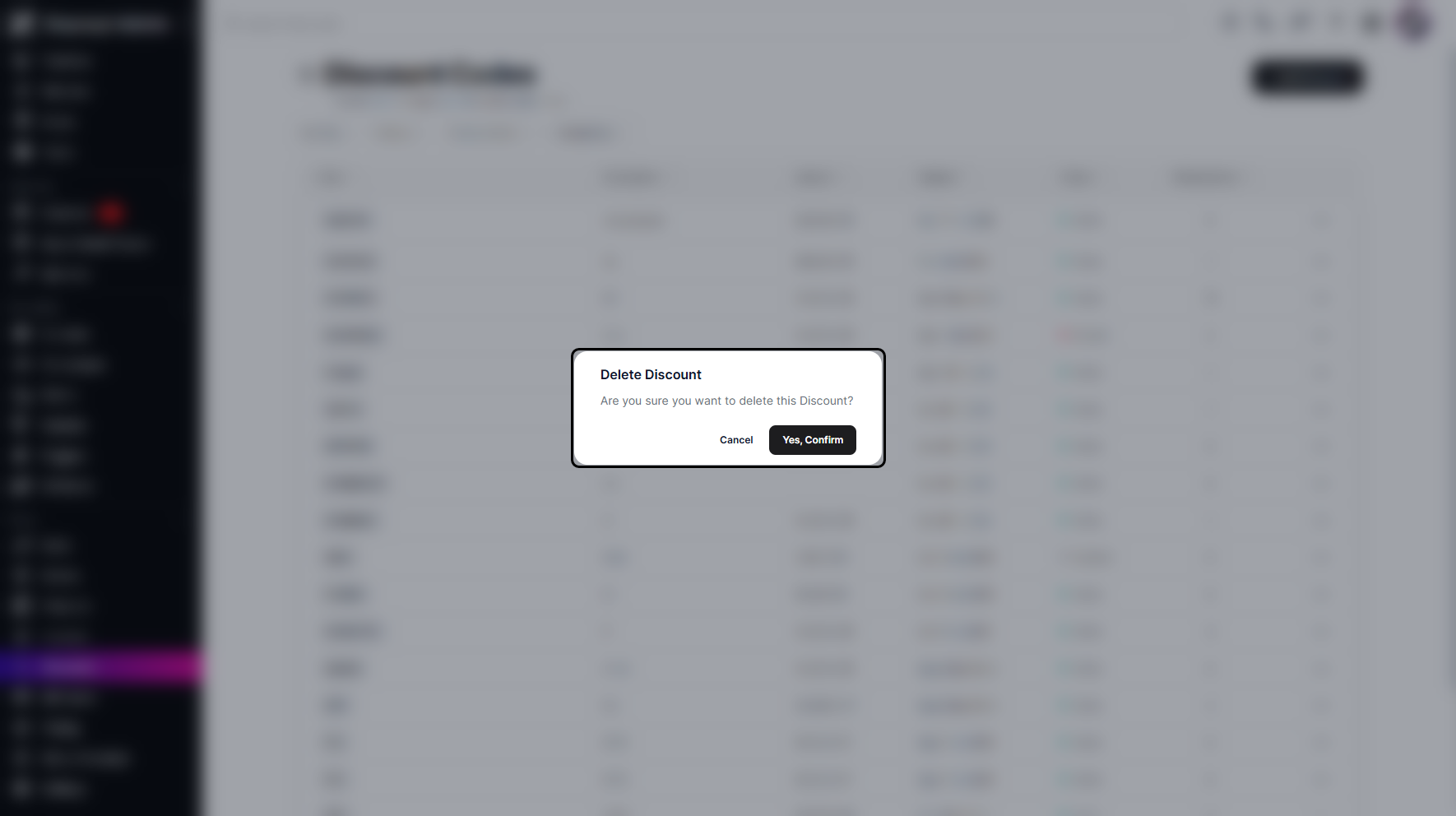 Step 5: A pop-up window will appear, where you can cancel the action or proceed by clicking the “Yes, Confirm” button.