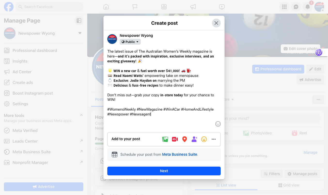 Enter the content for your post