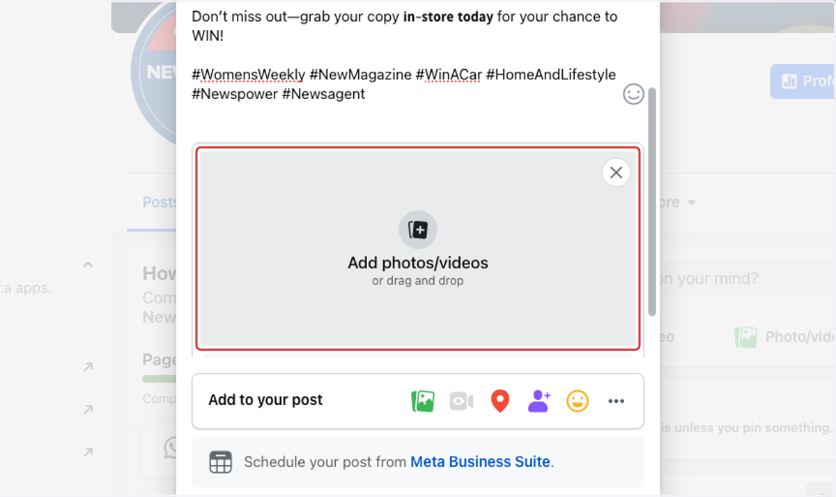 Add photos or videos…