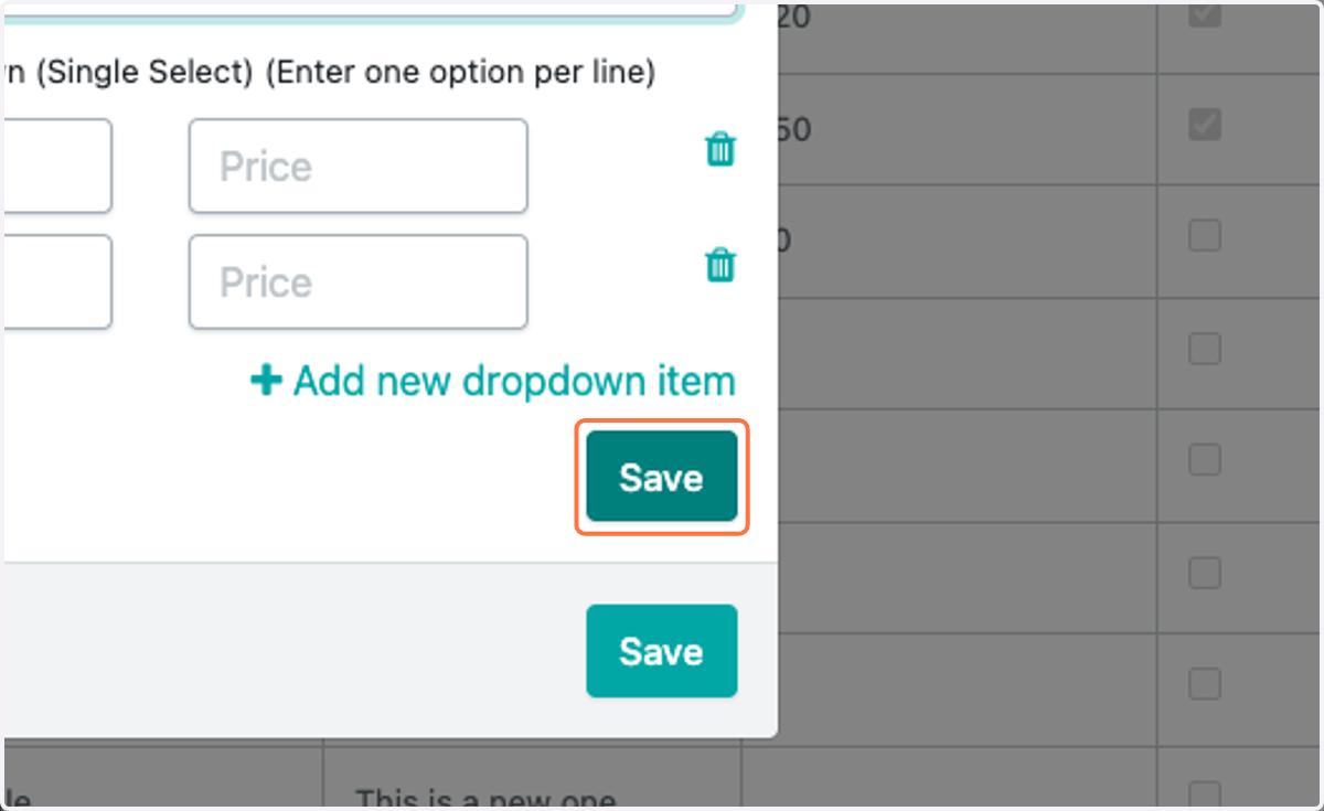 Click on Save
