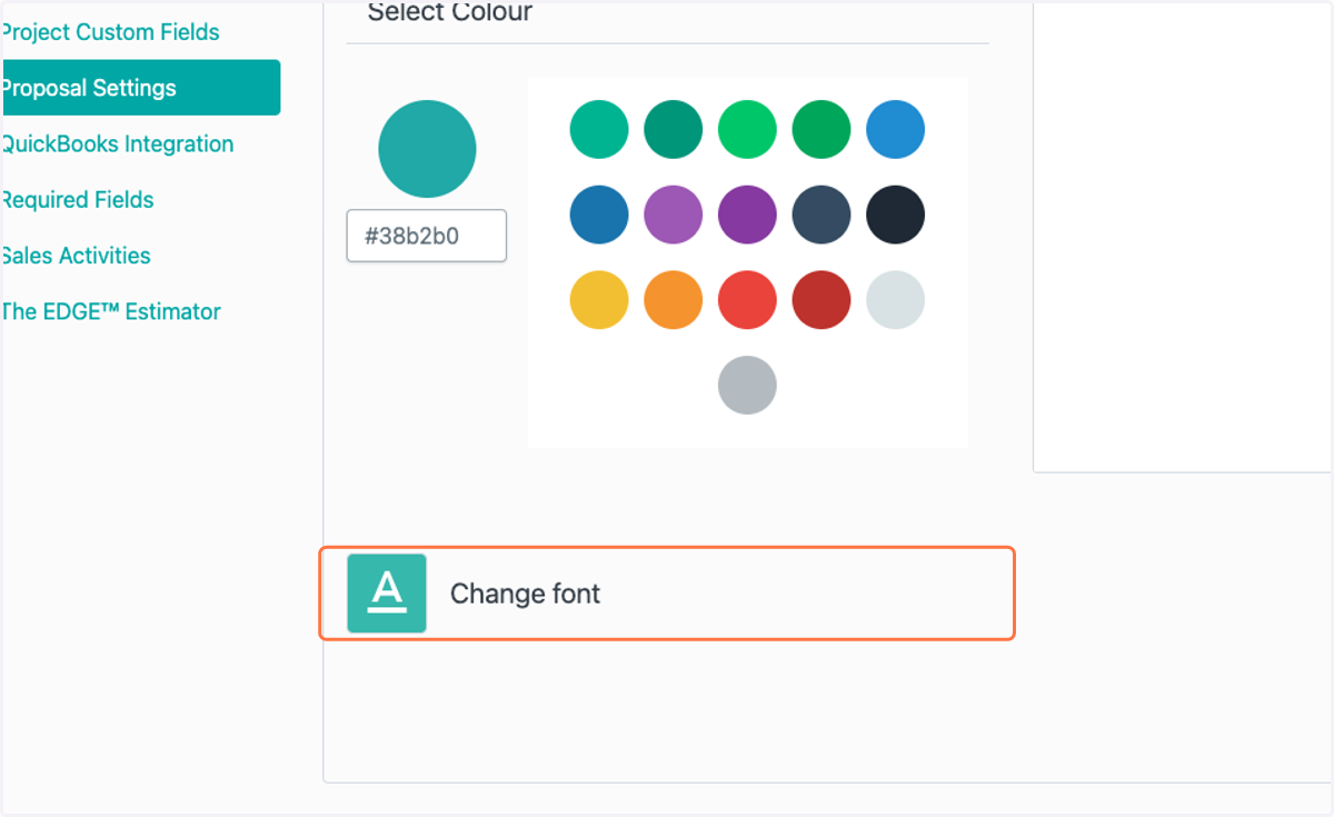 Change template font