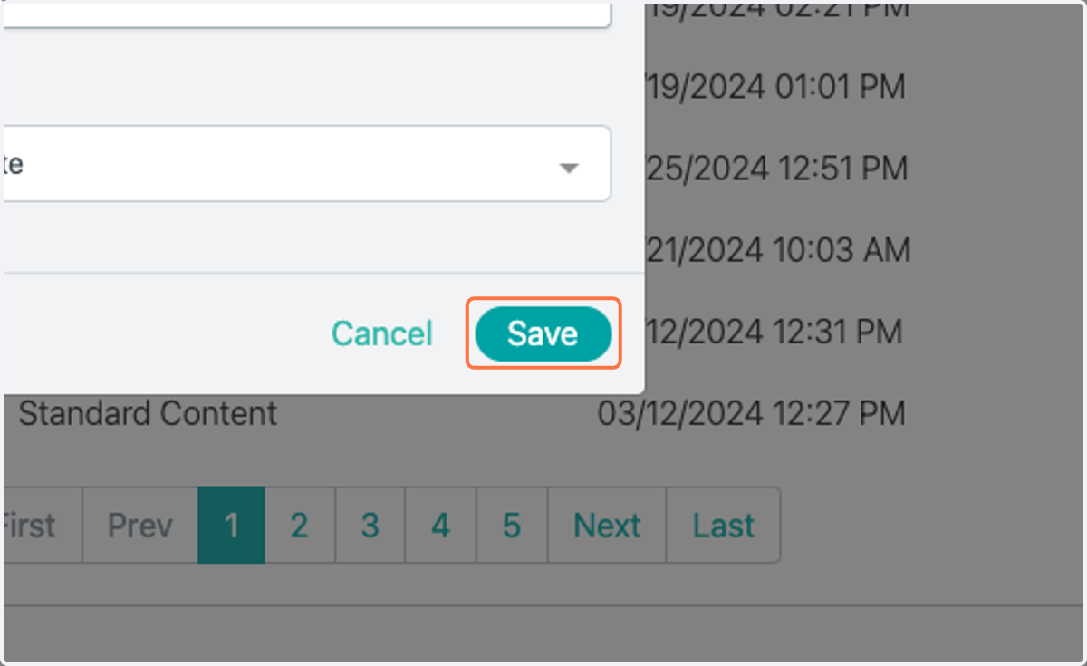 Click on Save
