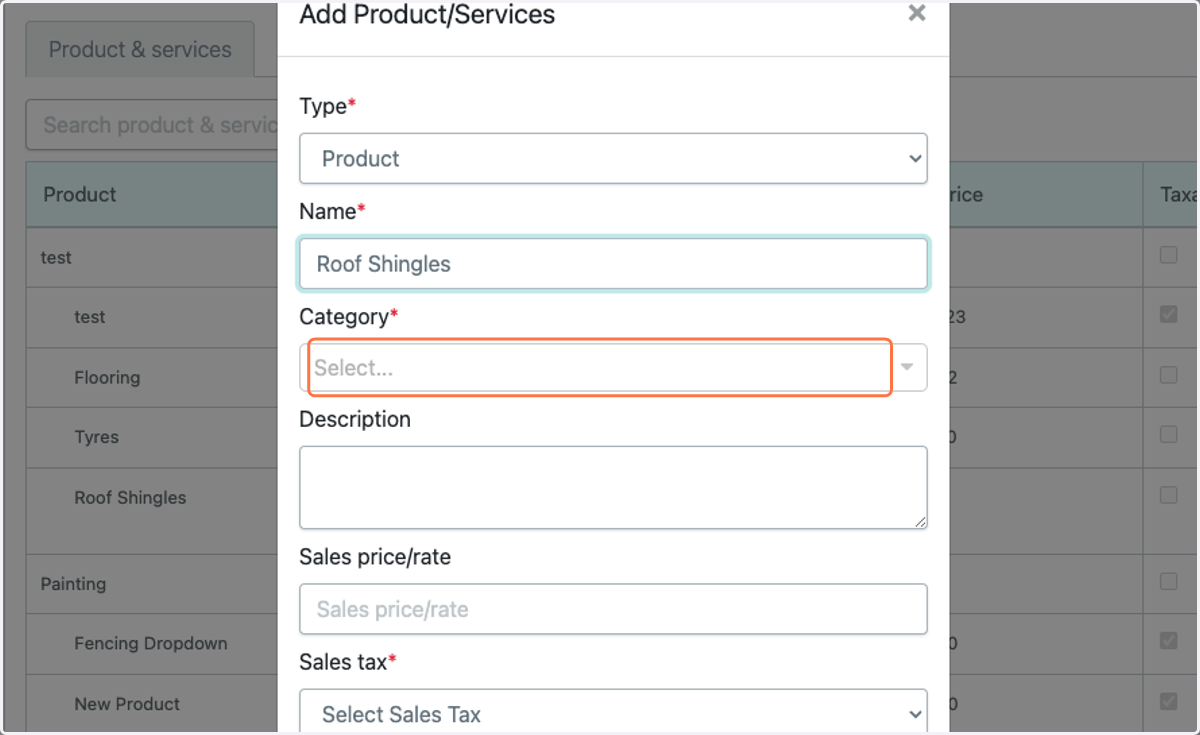 Select Category
