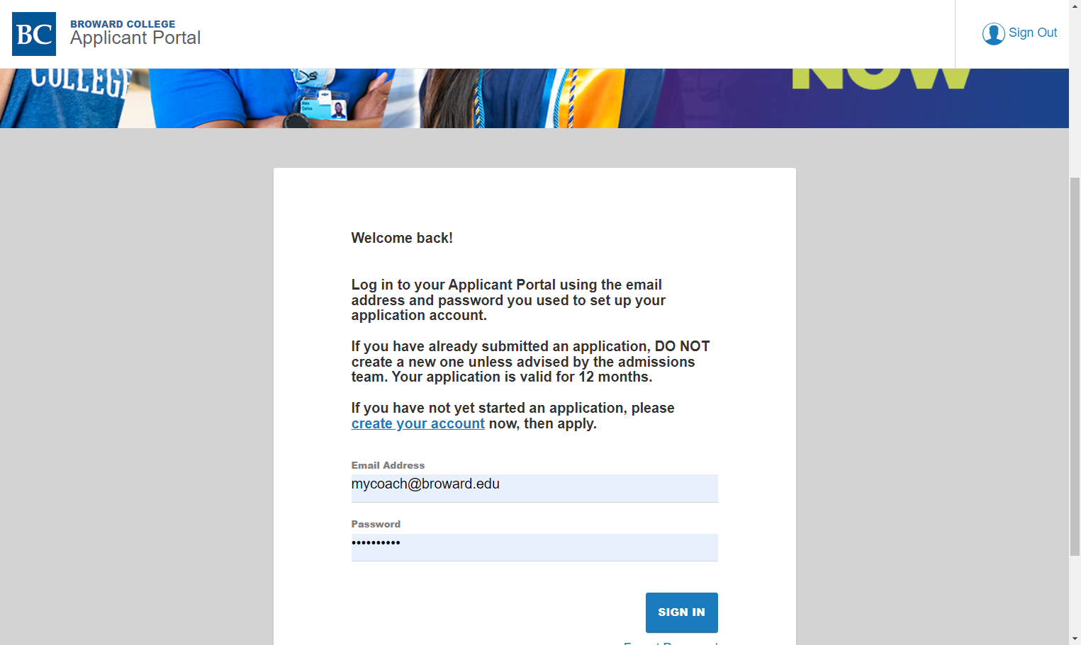 Type password