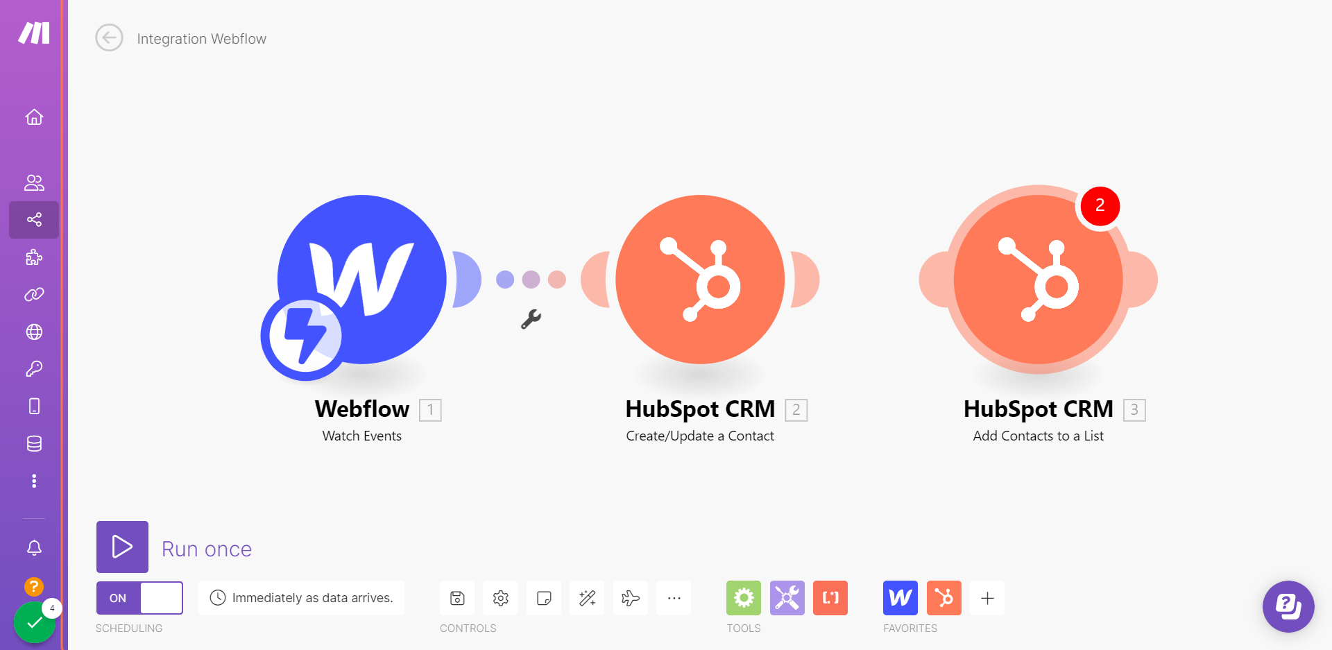 Click the third circle, HubSpot CRM Add Contacts to a List