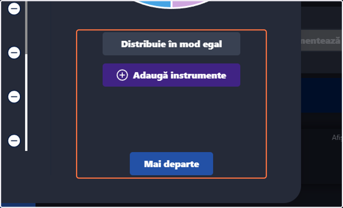 Totodata poti reveni la o pondere egala pentru toate instrumentele din PIE sau poti adauga alte instrumente