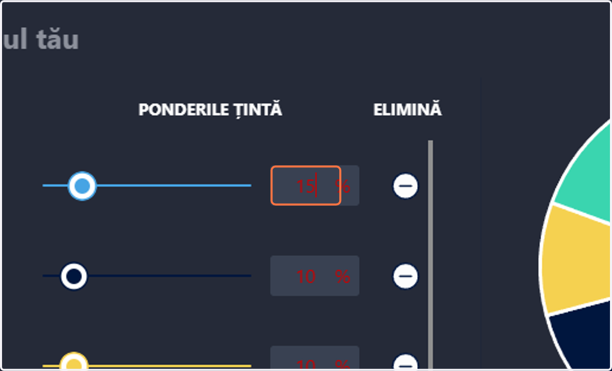 Poti modifica ponderea