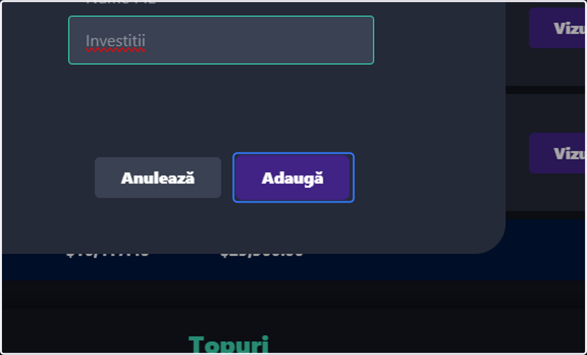Click pe Adaugă