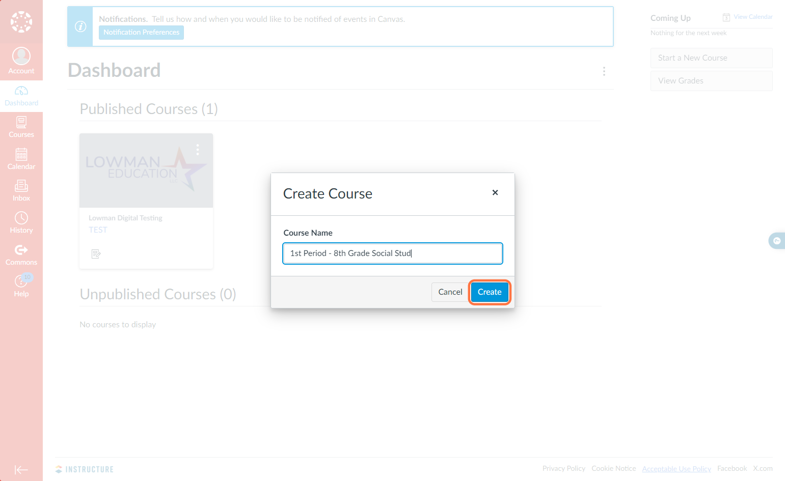 Name your course