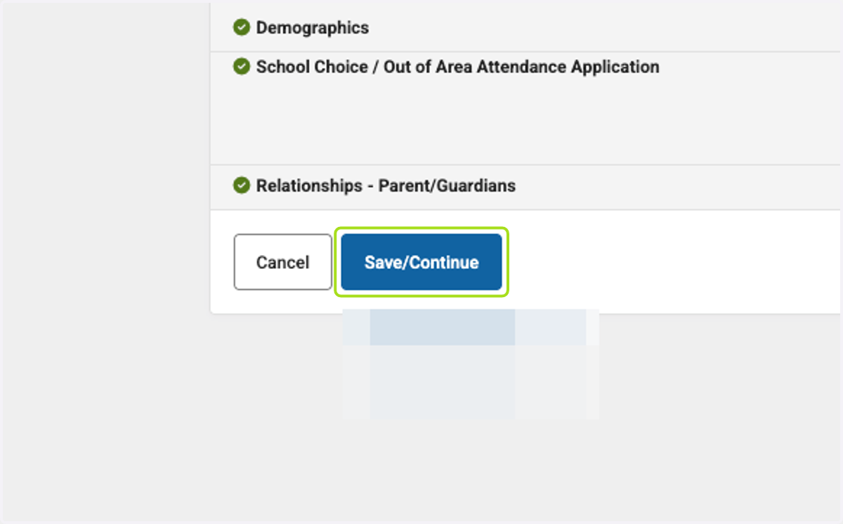 Click on Save/Continue